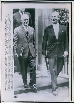 #ad 1966 Michael Stewart Economic Affairs Pm Harold Wilson Politics Wirephoto 8X10 $17.99