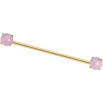 #ad 7 mm Prong Set Amethyst Stone Gold Industrial Barbell Ear Cartilage 14G 1.5quot; $7.99
