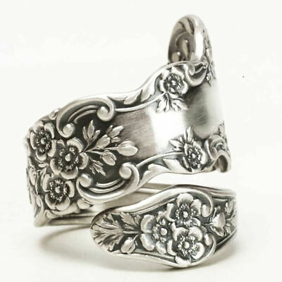 #ad #ad Fashion Flower Silver Plated Rings for Women Party Jewelry Gift Rings Size 6 10 $3.35