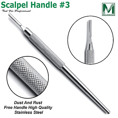 #ad Dental Surgical Scalpel Handle Blade Holder #3 With Round Pattern Handle CE $6.87