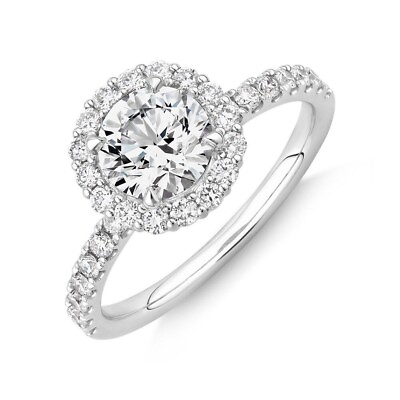 #ad 1.60 Carat Round Diamond Engagement Ring Halo IGI Certified Lab Grown $995.00