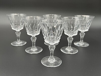 #ad 6 Glasses Wine White IN Crystal Baccarat Model Piccadilly $129.98