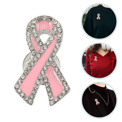 #ad Decorative Ribbon Brooch Decor Breast Awareness Symbol Brooch Breast $8.99