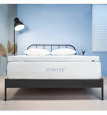 #ad Subrtex 3 Inch Gel Infused Memory Foam Bed Mattress Topper High Density Cooling $100.00