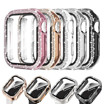 #ad For Apple Watch Series 9 8 7 6 5 4 3 SE Diamond Bling Case iwatch 41 45mm Cover $3.99