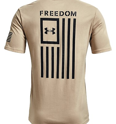 #ad Under Armour Men#x27;s New Freedom Flag Desert Sand T Shirt XL $27.99