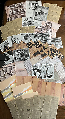 #ad Ephemera Lot 50 pc Variety Mixed Craft Junk Journal Paper Vintage Repro Books $15.00
