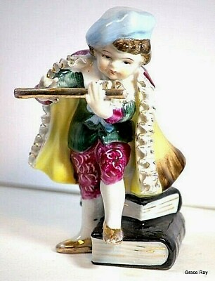 #ad Antique Porcelain Figurine Playing Boy Victorian Limited Edition 52 85 $22.94