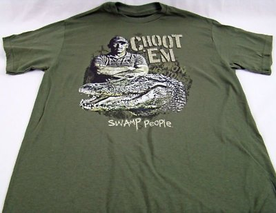 #ad Mens NEW Swamp People Choot Em Troy Landry Logo Graphic T Shirt Size M L $14.99