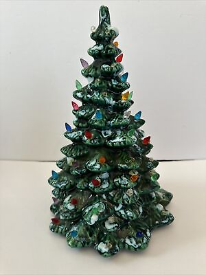 #ad SFA Ceramic Christmas Tree 14 Inch No Base 1990s Vintage Has Chips And Flaws $67.94