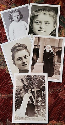 #ad St. Therese Authentic Pictures Lot of 5 Carmelite Catholic the Little Flower $12.99