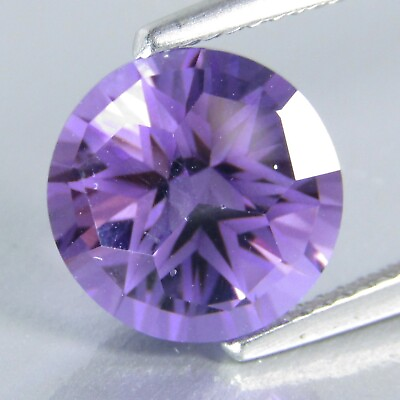 #ad 3.98Cts Fantastic Natural Purple Amethyst 10mm Round Shape Brazil Gemstone VDO $26.99