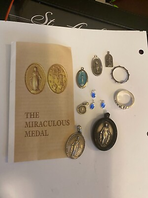 #ad catholic silver miraculous medals $150.00