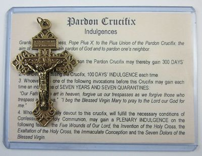 #ad #ad Pardon Crucifix Cross Bronze Finish 2 1 4quot; Italy Indulgences Card amp; Gift Box $12.95