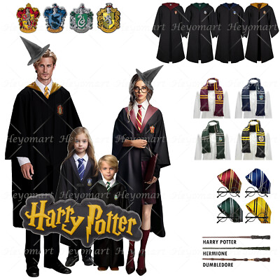 #ad Harry Potter Children Adult Robe Cloak Gryffindor Slytherin Cosplay Costume US $5.09
