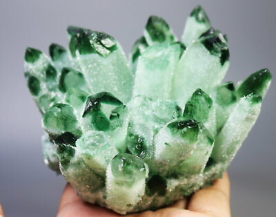 #ad 1.45lb RARE Natural Beatiful Green Quartz Crystal Cluster Mineral Specimen $78.99