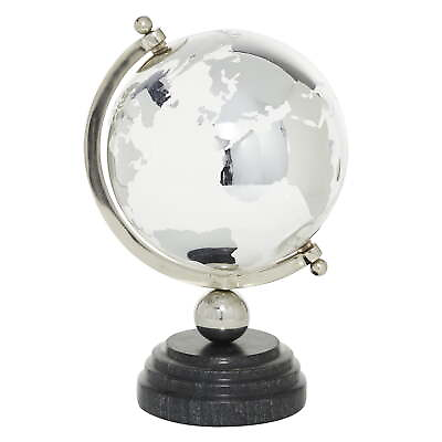 #ad 8quot; Silver Globe with Marble Base and Black Base $30.00