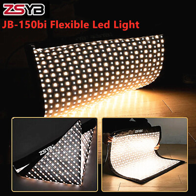 #ad ZSYB JB 150Bi Flexible Rollable Cloth LED Video Light Panel CTT 3200K 5600K APP $189.00