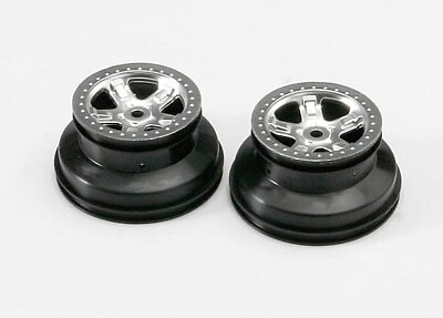 #ad TRAXXAS 5972 Wheels SCT satin chrome beadlock style dual profile $12.99