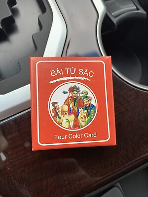 #ad Four color playing cards deck of card games bai tu sac si se pai $12.90