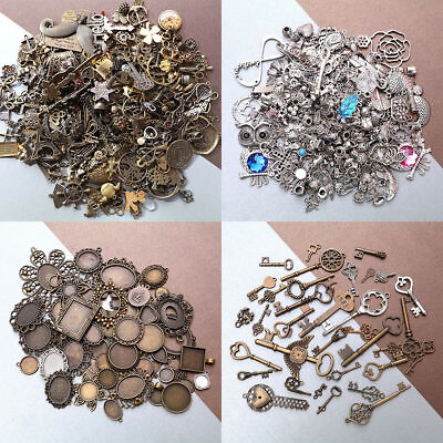 #ad 100g Tibetan Silver Mixed Charms Pendants For DIY Jewelry Making Craft Findings $9.29
