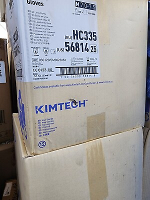 #ad KIMTECH 56814 G3 Latex Gloves Size 7.0 7.5 1000 Pack Non sterile $125.00