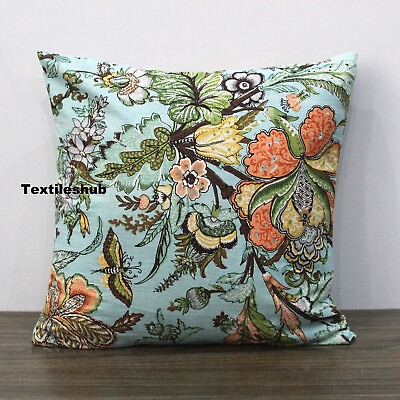 #ad Indian Green Butterfly Cotton Cushion Cover Pillow Case Home Decorative Cover US $18.64
