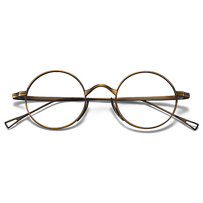 #ad Round Vintage Titanium Eyeglasses Frames Mens Womens Classic Retro Spectacles $23.99