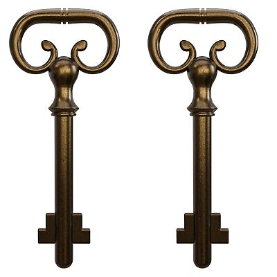 #ad Roll Top Desk Antique Brass Plated Hollow Lock Key KY 8 D 1902 Pack of 2 $26.62
