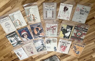 #ad Vintage amp; Antique Sheet Music Lot of 18 Pieces Musicals and Various other songs $75.00