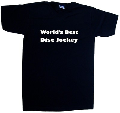 #ad World#x27;s Best Disc Jockey V Neck T Shirt GBP 9.99