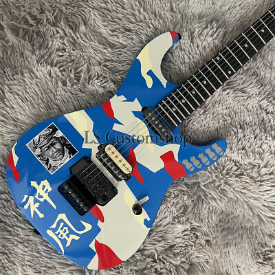 #ad Custom Blue George Lynch Kamikaze ST Electric Guitar Rounded Fret Maple Neck $241.58