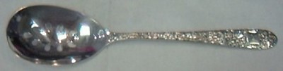 #ad Ribbon Rose by Hallmark Sterling Silver Serving Spoon Pierced 9 Hole 8 1 2quot; Orig $139.00