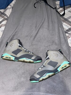#ad Nike Air Jordan 6 Retro Green Glow 543390 005 Size 7.5y USED NO BOX $30.00