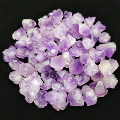 #ad 50G Amethyst Points Natural Purple Geode Crystals Madagascar $3.99