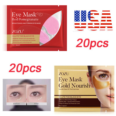#ad 40PCS Collagen Eye Patches Anti Aging Wrinkles Dark Circles Eye Bags Moistrize $9.99