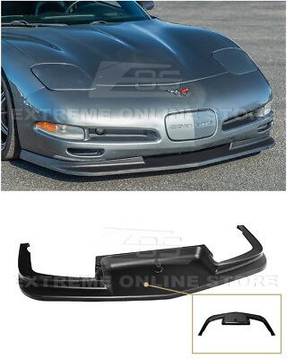 #ad For 97 04 Corvette C5 Performance Matte Black Front Bumper Vented Lip Splitter $159.98