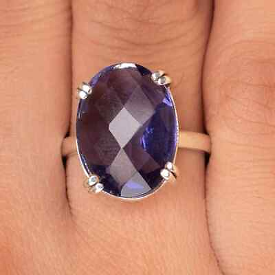 #ad Beautiful Blue Quartz 925 Sterling Silver Gemstone Jewelry All Size SR05 $14.44