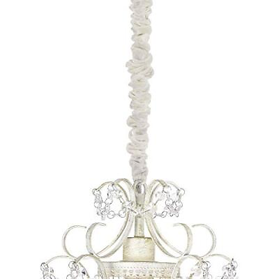 #ad Chandelier Fabric Cord Cover 1 Pack White Chandelier Chain Cover 70.8 inches ... $15.48