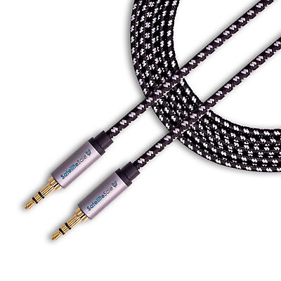 #ad SatelliteSale 3.5mm Jack Male to Male Audio Stereo Cable Aux Nylon Cord $8.19