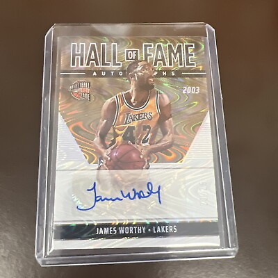 #ad 2022 23 Chronicles James Worthy Gold Hall Of Fame Autographs Auto 25 Lakers $65.00