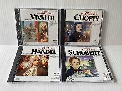 #ad Masters of Classical Music Volumes 7 to 10 Handel Schubert Vivaldi Chopin 4 CDS $22.00