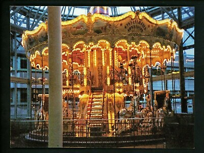 #ad Connecticut CT postcard Real Photo RPPC modern Danbury Carousel Amusement Mall $8.99