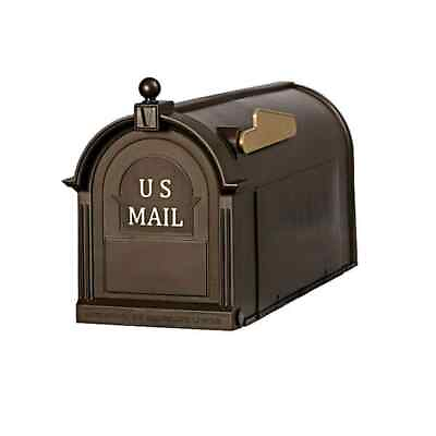 #ad Bronze Post Mount Mailbox Large Keeps Mail Dry Heavy Duty for Rural $27.22