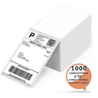 #ad #ad Clearance Direct Thermal Labels 4x6 FanfoldShipping Label 1000 2000 Per Stack $28.98