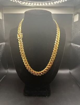 #ad Golden Cuban Link Chain Luxury Hip Hop Blink Jewelry 20mm Sterling Silver $4840.00