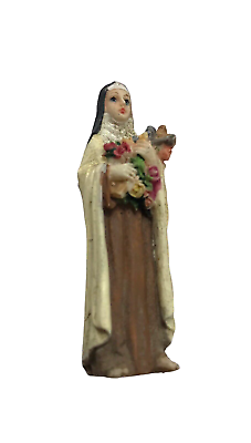 #ad Vintage Mini Figurine ST. THERESE OF THE CHILD JESUS Religious Miniature $19.99