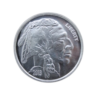 #ad Liberty Indian Head Buffalo 2013 USA 1 Troy oz .999 Fine Silver Round Coin USA $30.75