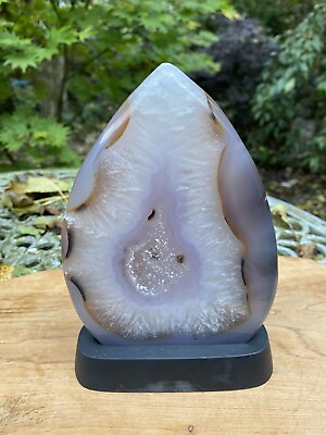 #ad Druzy Agate Freeform Flame AAA Confidence : Strengthen Rainbow 955g Stand 3 GBP 159.99