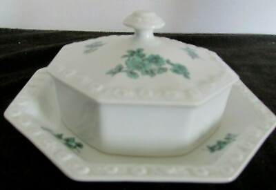 #ad ROSENTHAL GERMANY MARIA GREENHAVEN BUTTER DISH CVRD OCTAGONAL 7quot;W $48.75
